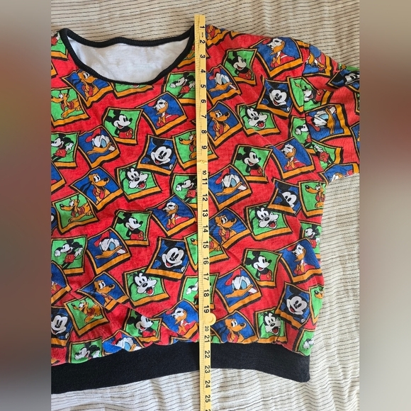 Vtg 1980s Reversible Mickey & Co Striped Goofy Sweatshirt Size L RARE - Picture 8 of 8